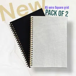 tortuga A5 Black Square grid Notebook Golden wiro , 60 Sheets/120 Pages, 100gsm Paper, A5 Notebook SQUARE GIRD 100 Pages-picture-26