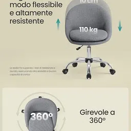 oakcraft Mesh Office Adjustable Arm Chair image 5