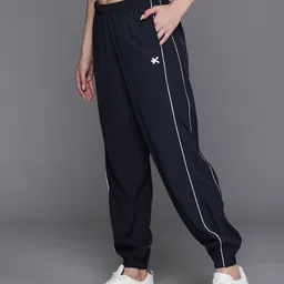 hrx by hrithik roshan Women Solid Blue Track Pants image 3