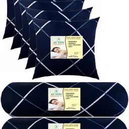 actos 5 Cushion 2 bolster Microfibre Geometric Bolster Pack of 7-picture-28