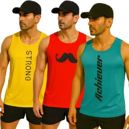 elite trendzz Pack of 3 Polyester Sando for Men – Round Neck Daily Wear Men Vest-picture-23