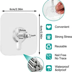 vavsu Nail Free Wall Screw Adhesive Non-Trace No Drilling Bathroom Installation Hook 15 image 2