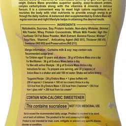 endura Mass Weight Gainers/Mass Gainers image 2