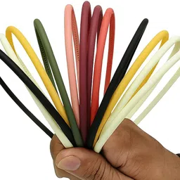 anna stella Trendy Multicolor Plastic Hairband Set – Lightweight and Durable Hair Band image 1