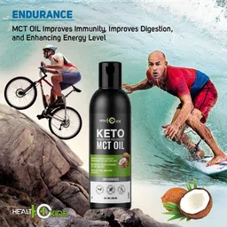 healthoxide MCT Oil Coconut Unsweetened Keto Diet Weight Management Supplement, 250 ml image 3