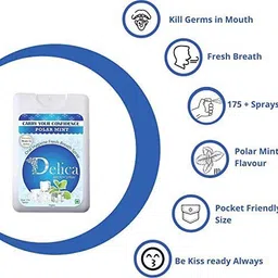 delica Polar Mint Fresh Breath Instant Mouth & Bad Breath Freshner Spray image 4