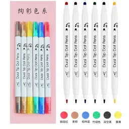 pathos india Dual Tip DOT Marker Pens 12 Colors Round DOT for Art,Coloring Sketching,Drawing image 3