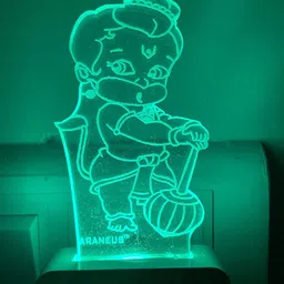 hashflow Bal Hanuman 3D illusion 7 Color Changing Lamp Night Lamp image 3