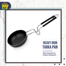 my store Premium Pure Iron Tadka Pan – Durable and Eco-Friendly Cookware Tadka Pan 12 cm diameter 0.5 L capacity image 3