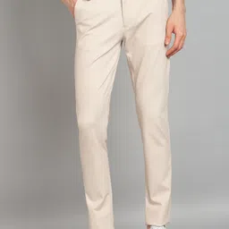 killer Men Slim Fit Cream Lycra Blend Trousers-picture-27