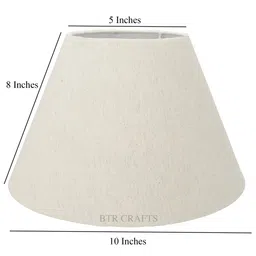 btr crafts Plazo Cream Cotton Fabric Solid Lampshade image 3