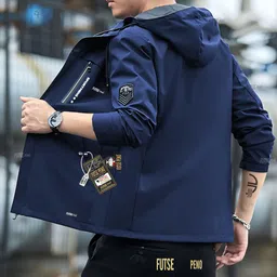 futse peno Men Solid Casual Jacket image 4