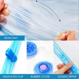 ablue clipper Vacuum Bag, Space Saver Compression Sealer Bags with Manual Pump Travel Storage Vacuum Bags image 3