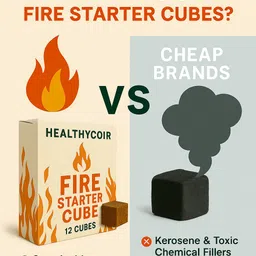 hcfs Fire Starter Cubes | Easy & Quick Ignition for BBQ | Charcoal Grill Flint Fire Starter image 5