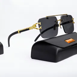 jiebo Polarized, UV Protection, Mirrored, Gradient Retro Square Sunglasses (Free Size)-picture-27
