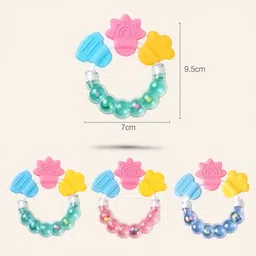 wuxxa Baby Rattles Toys, Grasping Toy Sensory Teething Rattle, Boiled Disinfection for Teether image 2