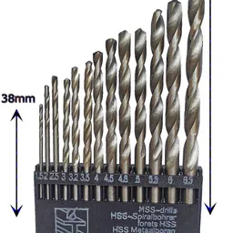 inditrust Heavy duty 13mm chuck key with Adapter and 13pc HSS Drill bit image 3