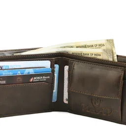 keviv Men Casual Brown Genuine Leather Wallet - Mini image 3