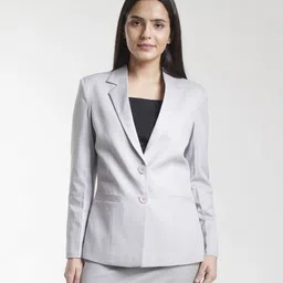 pp trends Women Solid Single Breasted Casual Blazer-picture-26