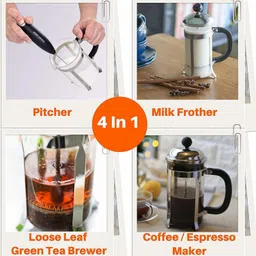 instacuppa French Press Coffee Maker 1000 ML with Neoprene Sleeve for Extra Protection, Classic 10 Cups Coffee Maker image 4