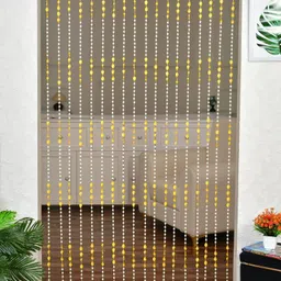 mk creative store 231.36 cm (8 ft) Door PVC Semi Transparent Curtain Single Curtain image 2