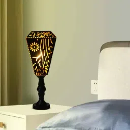 decorativeray Anitque Intricated Iron Base Torchiere Lamp (Black)-picture-9