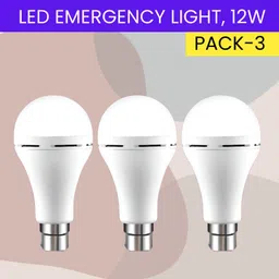 sacro 12W Rechargeable Inverter LED Bulb with Upto 4H.Power Cut Lighting Pack of_3Z357 4 hrs Bulb Emergency Light-picture-38