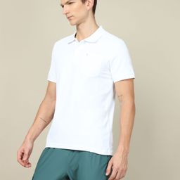 technosport Men Solid Polo Neck Polyester White T-Shirt-picture-19