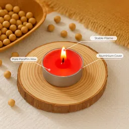 dolloz Long Burning Tea Light Candles | Tealights Candles Set | Big- 5 Gram Each Candle image 3