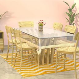 kuber industries Floral 6 Seater Table Cover-picture-2
