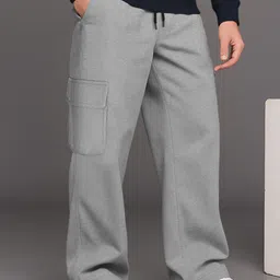 tripr Men Night Suit Set Blue, Grey Solid image 5