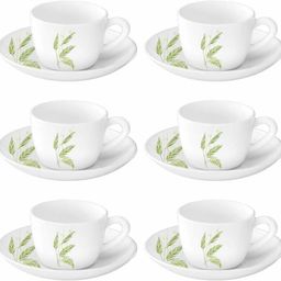borosil Pack of 12 Opalware Breeze Cup and Saucer Set-picture-7