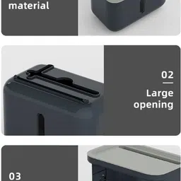 kienlix Self Adhesive Tissue Paper Holder for Bathroom with Mobile Stand, Wall Mounted Plastic Toilet Paper Holder image 4