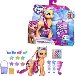 my little pony A New Generation Rainbow Reveal Sunny Starscout Toy with Accessories image 2
