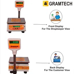 GRAMTECH Weighing Capacity 30kg x 2g Pole Weight Machine for Shop & other Purposes Weighing Scale image 4