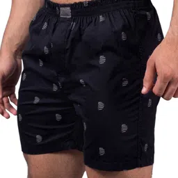 dress.com Printed Men Black Boxer Shorts image 1