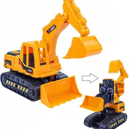 halo nation 2 in 1 Deformation Friction Powered Construction Truck Excavator Digger Toy-picture-15