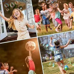 pepstter Cartoon Bubble Gun Toy with Light for Kids image 4