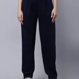mack jonney Women Solid Dark Blue Track Pants-picture-22