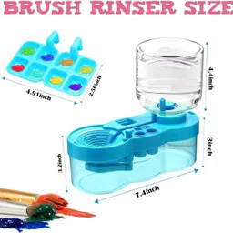 shivom 6-in-1 circulating brush rinser cleaner with paint tray, drain, and brush holder-picture-18