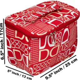 bags beauty Women Red Cosmetic Bag image 5