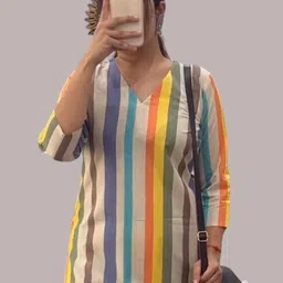 chaukas Women Viscose Rayon Kurta Palazzo Set image 2