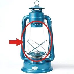 lakshe ki dukaan Traditional Hurricane Lantern Replacement Glass Top Clear Glass Hanging Lantern image 2