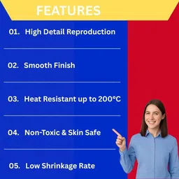 tinflix TLS - 215 Liquid Silicone Rubber for Art Craft, Pop, Clay Mould Making (1kg) image 3