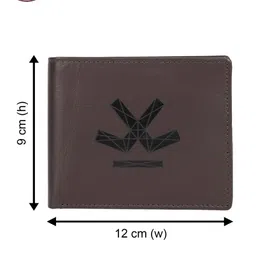 wrogn Men Casual Brown Genuine Leather RFID Wallet image 3