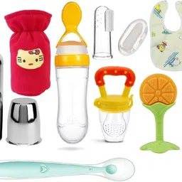 muphin trading company XIIAA NEW BORN BABY COMBO SET OF 9 ITEMS Teether and Feeder-picture-13