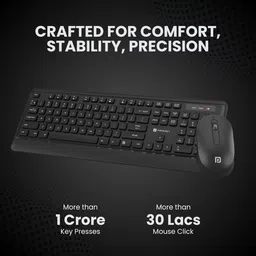 Portronics POR-1658 / Key5 / Silent Mouse & Combo Wireless Standard Laptop Keyboard Compatible with Desktop, Laptop, Mac multimedia_keys,Key5 Combo image 2
