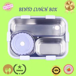 Lunch Box for Kids Compartment Insulated Stainless Steel Tiffin Box for KID_L308 3 Containers Lunch Box-image-93