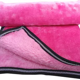 ayra pet care Ary-Blk-Pnk-M Cat, Dog Blanket image 4