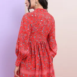 tokyo talkies Women Fit and Flare Red Mini/Short Dress image 2